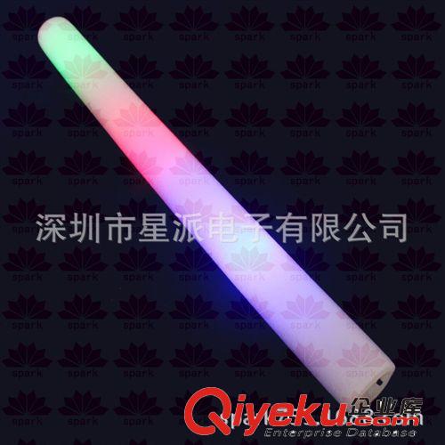 星派電子供應(yīng)演唱會發(fā)光促銷禮品 led泡沫發(fā)光棒 閃光七彩海棉棒