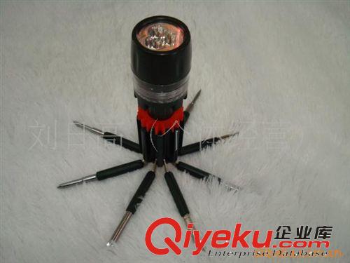 生產供應多功能八合一螺絲刀 工具燈 LED燈 照明燈QC-16