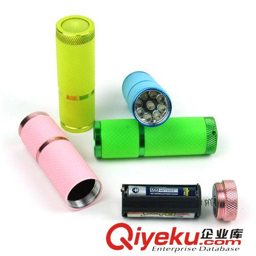 熱銷迷你九燈防水電筒 迷你小手電筒強光 帶熒光高亮度強光電筒原始圖片2
