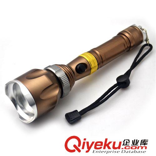 新款熱銷美國進口CREE -XML-T6 LED強光手電筒遠射戶外大功率手電