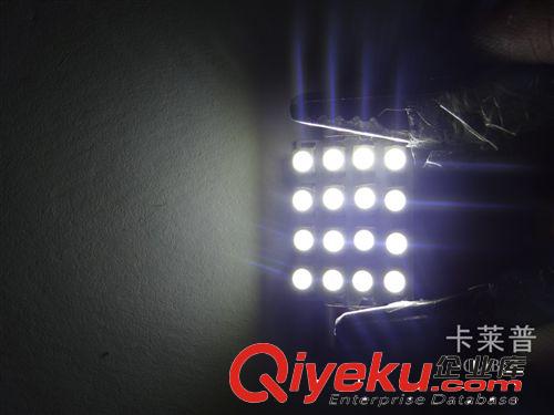 汽車LED雙尖 16SMD-41mm-3528 閱讀燈/車頂燈/牌照燈 led車牌燈原始圖片3