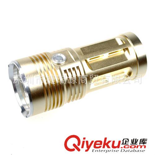 黃色 SKY RAY KING/Kung小怪獸4T6 LED 充電強光手電筒 白光