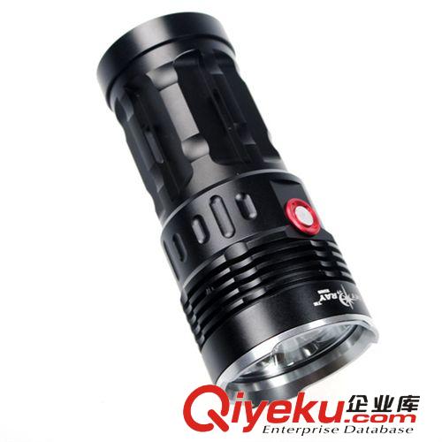 黑色SKY RAY KING/Kung小怪獸3T6 LED 充電強(qiáng)光手電筒 白光