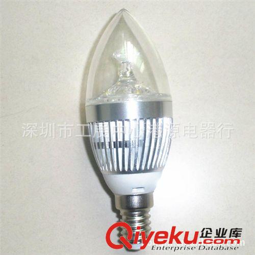 E14螺口3W節(jié)能燈 LED蠟燭形燈吊燈水晶燈光源 拉尾燈原始圖片2
