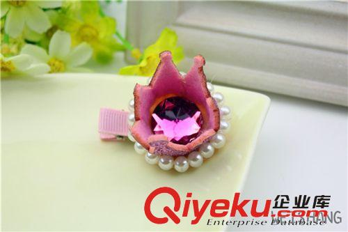 E433珍珠立體hg發(fā)夾 新品女孩卡子寶寶發(fā)飾兒童頭飾品韓國韓版原始圖片2