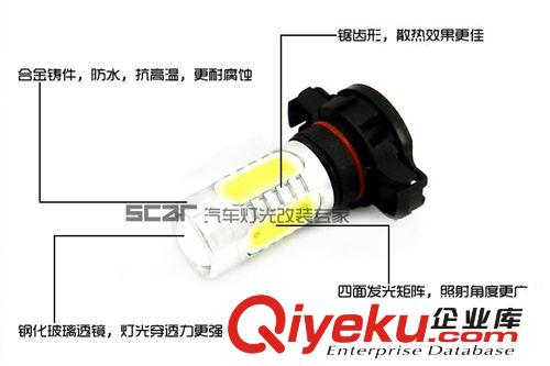 供應H16大功率7.5W帶透鏡霧燈 LED汽車燈 霧燈燈泡 高亮五面發光原始圖片2