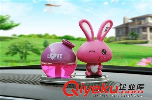 新款 超可愛愛心兔香水 love兔汽車香水座 卡通香水座 車載香水座原始圖片2