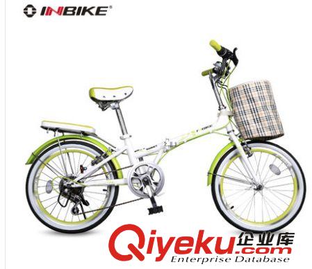INBIKE 芬芳折疊自行車7級(jí)變速轉(zhuǎn)把20寸淑女10秒快裝通勤自行車原始圖片2