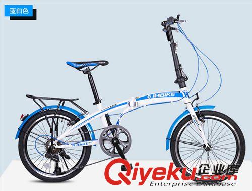 INBIKE 20寸變速雙管折疊自行車V剎7速變速自行車折疊車變速車原始圖片3