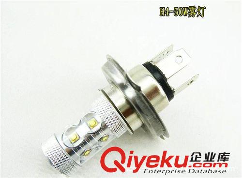 汽車H4霧燈燈泡摩托大燈泡LED超亮大功率50W透鏡原始圖片3