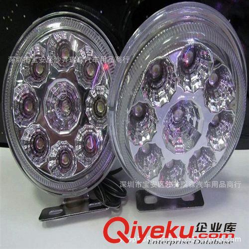 新款超高亮寬電壓9-85V 4*3W/12W霧燈改裝圓形鋁殼日行燈/防水型