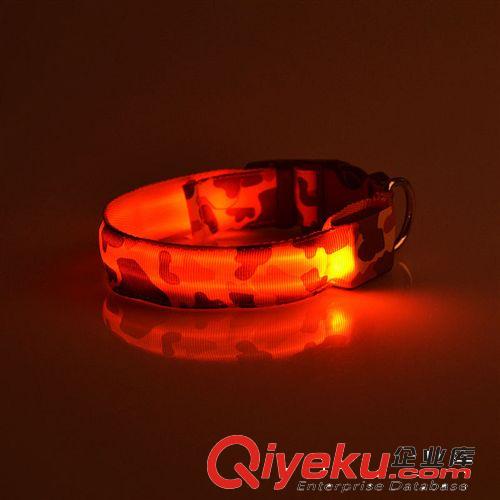 發(fā)光迷彩項圈 寵物 LED  狗項圈豹紋軍色狗圈狗帶信息脖圈牽引帶原始圖片2