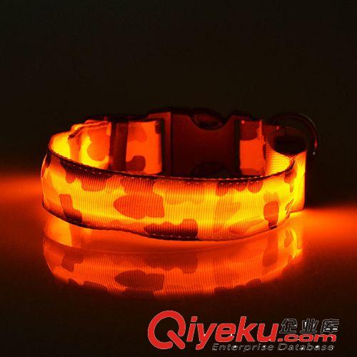 發(fā)光迷彩項圈 寵物 LED  狗項圈豹紋軍色狗圈狗帶信息脖圈牽引帶原始圖片3