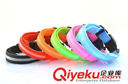 寵物用品絲網(wǎng)LED發(fā)光項(xiàng)圈狗脖圈 小中大型犬閃光狗帶  廠家直銷(xiāo)原始圖片2