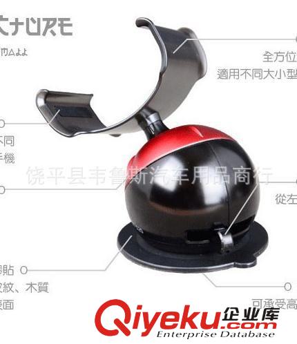 汽車【手機(jī)支架】新款360度車載手機(jī)支架 地球儀車載手機(jī)支架批發(fā)原始圖片2