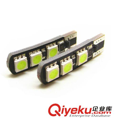 冰藍T10 6led刀鋒新款示寬燈超亮LED車燈改裝車用小燈帶解碼冰藍