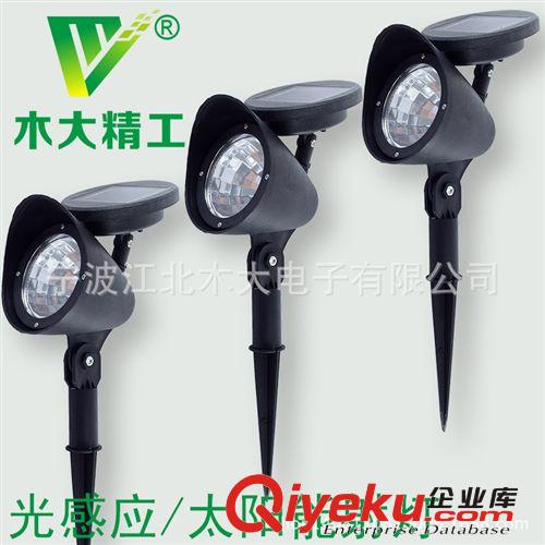 led太陽能射燈 太陽能燈 太陽能草坪燈 庭院燈花園燈黑色塑料款原始圖片3