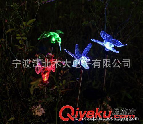 LED景觀燈 動(dòng)物造型燈 太陽(yáng)能蝴蝶蜻蜓飛鳥(niǎo)百合花園戶外裝飾LED燈原始圖片2