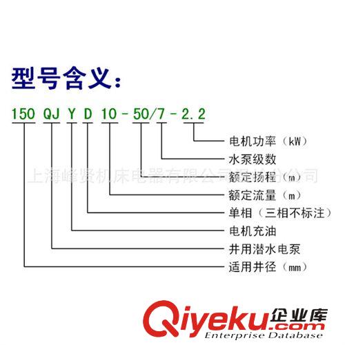 【臺州大溪水泵貨源】150QJY系列單三相充油式深井潛水泵/井用泵