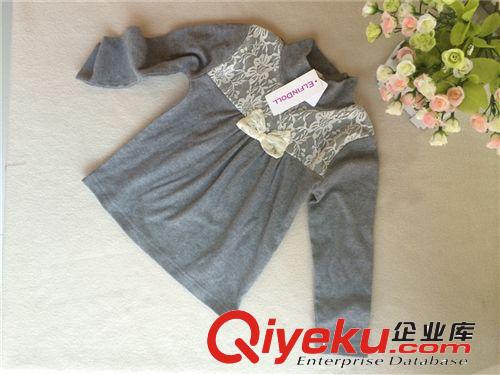 西松屋原單 蕾絲領(lǐng)純棉高領(lǐng)T恤衫 長袖打底衫  春秋款原始圖片3