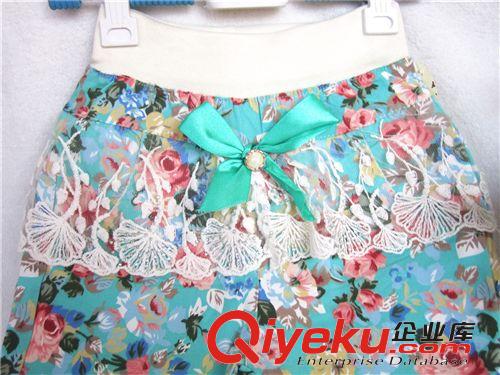2014夏款童褲 韓版女童碎花彈力褲 女童七分褲 廠家批發原始圖片3