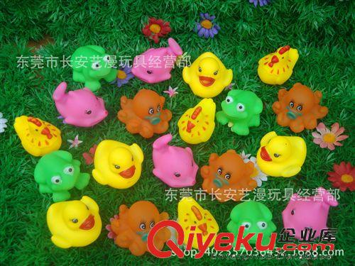 搪膠 嬰兒 洗澡 澄海廠家廠價(jià)玩具直銷！ 搪膠BB響卡通福牛  一袋3只
