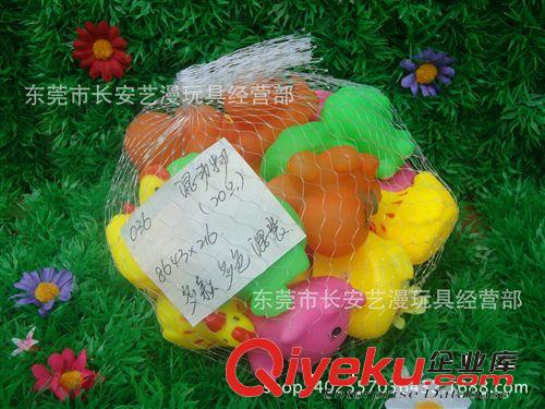 搪膠 嬰兒 洗澡 澄海廠家廠價(jià)玩具直銷！ 夏日洗澡搪膠可愛混裝動物玩具 一袋20只原始圖片2