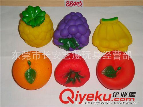 搪膠 嬰兒 洗澡 澄海廠家廠價玩具直銷！ 搪膠水果  一袋6只原始圖片2