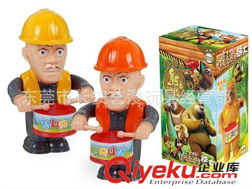 上鏈玩具 澄海廠家廠價玩具直銷！ 新年tj玩具上鏈打鼓光頭強 熊出沒 3款混裝原始圖片2