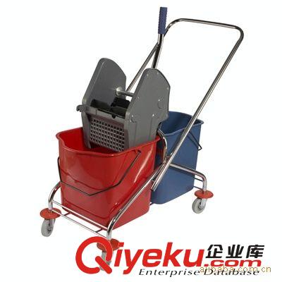 清潔工具 供應(yīng)AF071型大號高級雙桶榨水車/酒店清潔用品/地拖桶原始圖片2