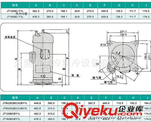 大金Daikin compressor 原装大金JT95BHBV1L空调工业设备专用制冷压缩机