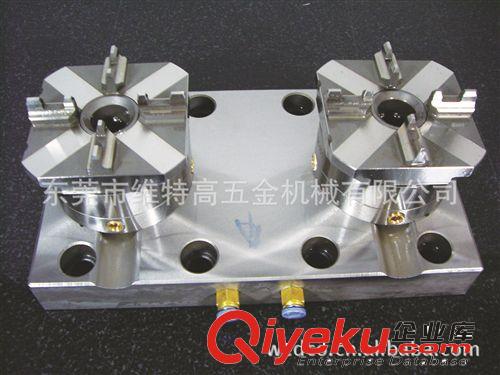 定位精密夾具/機床夾具 精密夾具-氣動定位座、卡盤系列-CNC用1出2-HKCT精工原始圖片2