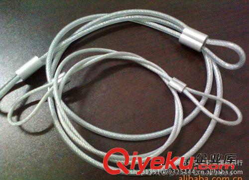 不銹鋼鋼絲繩 包膠不銹鋼鋼絲繩加工 鋁套沖壓加工 鋼絲繩鎖具加工定制原始圖片3