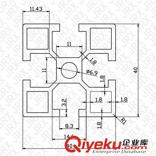 工業鋁型材 廣州廠家直銷4040鋁型材 門窗鋁型材 流水線鋁型材 機架鋁型材原始圖片3