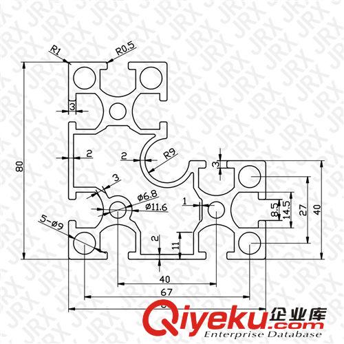 工業(yè)鋁型材 專業(yè)生產(chǎn) 8840直角工業(yè)鋁型材 門窗鋁型材 鋁合金型材 機(jī)架鋁型材原始圖片3