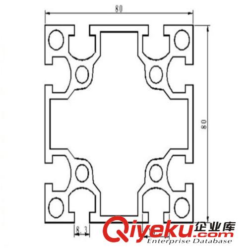 工業(yè)鋁型材 廠家直銷EF8080鋁型材 東莞機架加工 鋁合金電泳 散熱鋁型材
