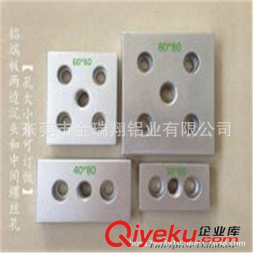 連接件類(lèi) 直銷(xiāo)30*3040*40、60*60、80*80鋁型材端面連接板腳輪腳杯連接件原始圖片2