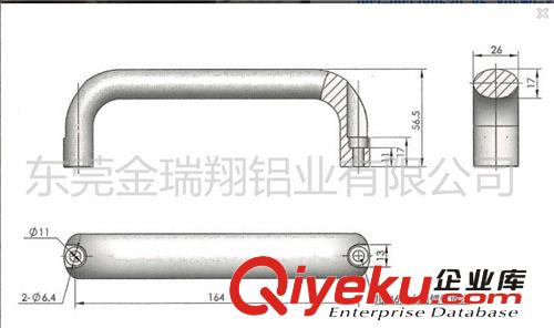 裝飾件類 東莞廠家熱銷工業鋁型材配件 鋅合金鋁合金拉手 櫥窗拉手摳手