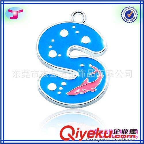字母系列 廠家直銷 合金魚金屬掛飾 滴油亮字母金屬創(chuàng)意魚金屬掛飾 批發(fā)