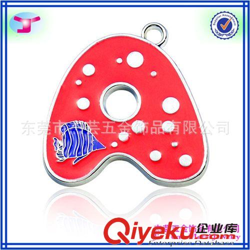 字母系列 廠家直銷 合金魚金屬掛飾 滴油亮字母金屬創(chuàng)意魚金屬掛飾 批發(fā)
