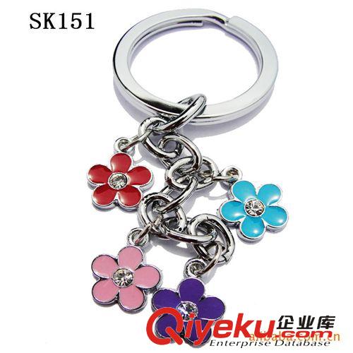 吊墜 熱賣新品鑰匙扣批發 小葉花鑰匙掛件 各種花卉造型鑰匙扣批發原始圖片2