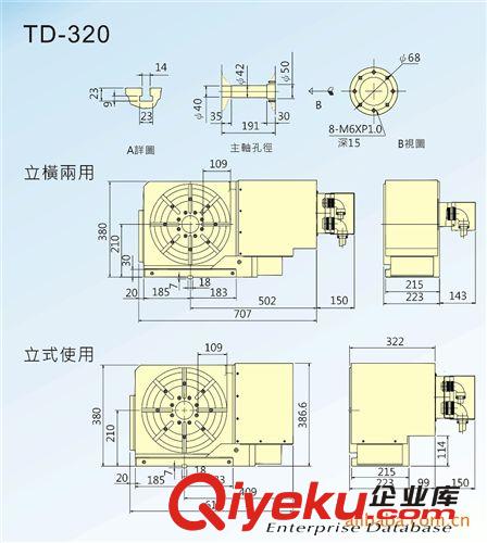 臺灣芳嘉天碟CNC分度盤／四軸／五軸 TD-320NC旋轉工作臺