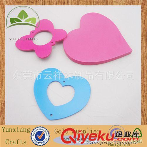 木制工藝品 供應MDF裝飾品 心形  各種顏色  不同尺寸定做原始圖片2