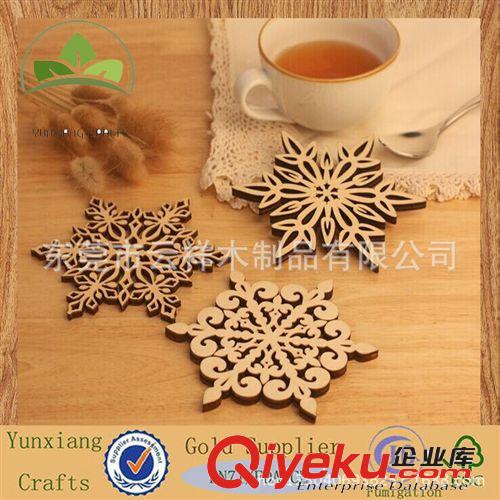 木制工藝品 圣誕節裝飾品 木質雪花裝飾物原始圖片3
