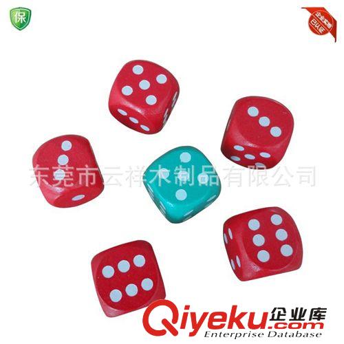 木制骰子 原木色無(wú)印刷木制色子 游戲棋子原始圖片3