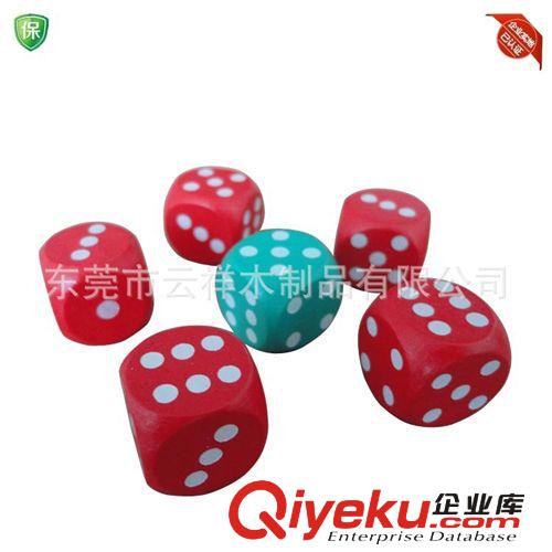 木制骰子 木色子 木質(zhì)彩色色子 休閑玩具棋子原始圖片2