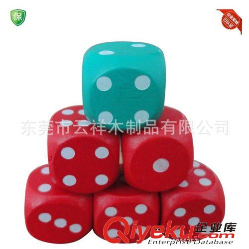木制骰子 木色子 木質(zhì)彩色色子 休閑玩具棋子原始圖片3