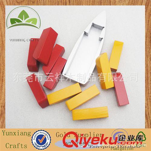 木制玩具 廠家供應(yīng)木質(zhì)兒童DIY積木小船原始圖片2