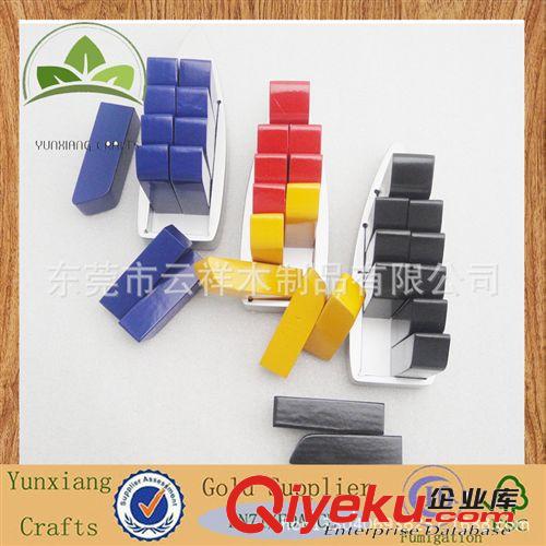 木制玩具 廠家供應(yīng)木質(zhì)兒童DIY積木小船原始圖片3