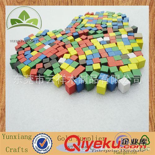 木制玩具 廠家供應(yīng)8mm小積木，正方體積木原始圖片2